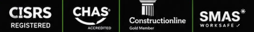 CISRS Registered, Constructionline Gold Member, SMAS Worksafe accreditations